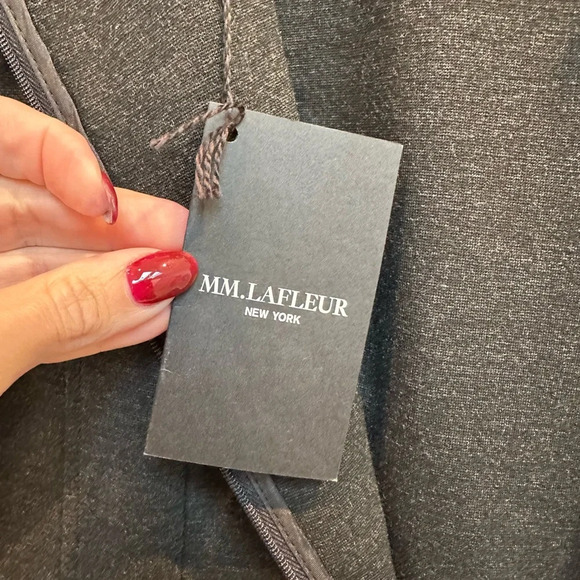 M.M.LaFleur The Lydia Dress Textured Ponte Cinder Grey Knee Length Size 16 NWT - Picture 5 of 10